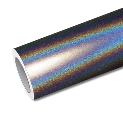 Mallcas™ Glossy Laser Grey Vinyl Wrap