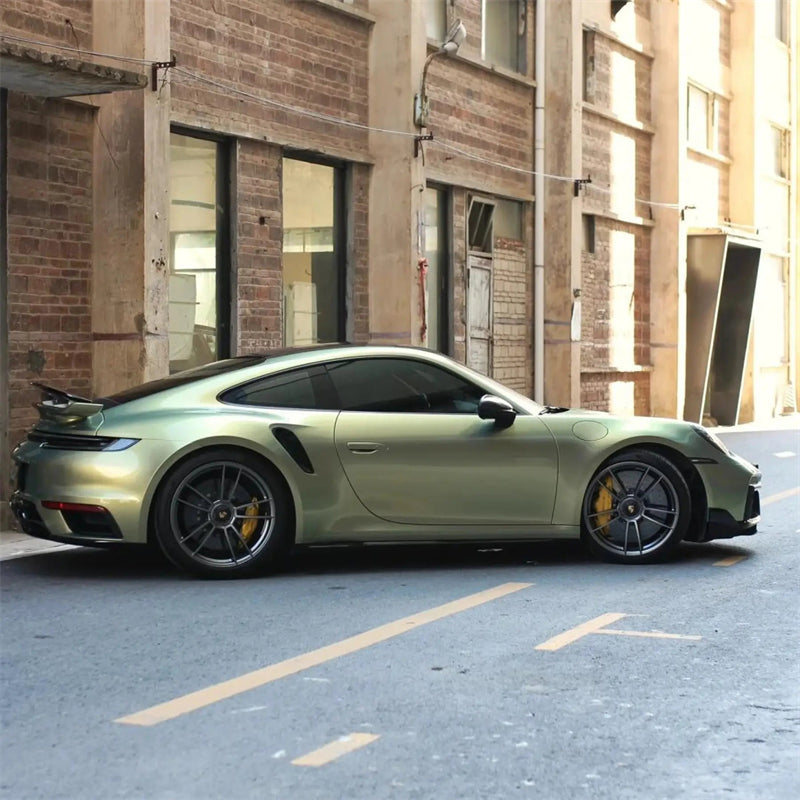 Mallcas™ Glossy Chameleon Color Shift Urban Bamboo Vinyl Wrap (PET Liner)