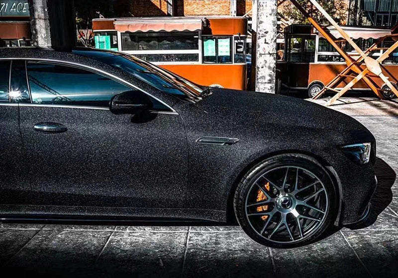 Mallcas™ Super Matte Diamonds Black Vinyl Wrap