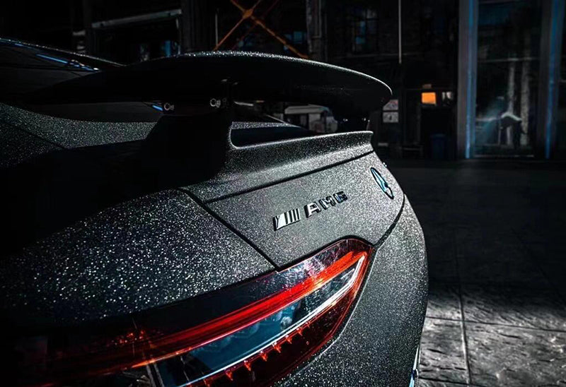 Mallcas™ Super Matte Diamonds Black Vinyl Wrap