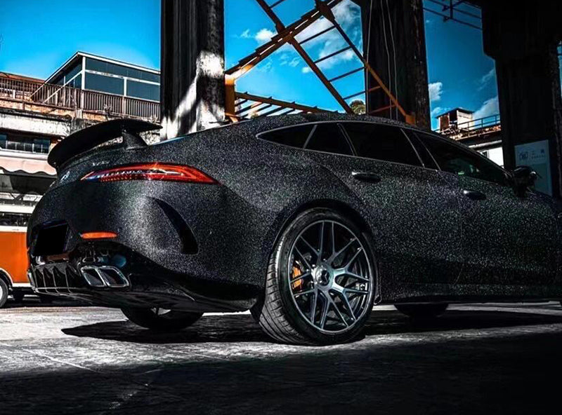 Mallcas™ Super Matte Diamonds Black Vinyl Wrap