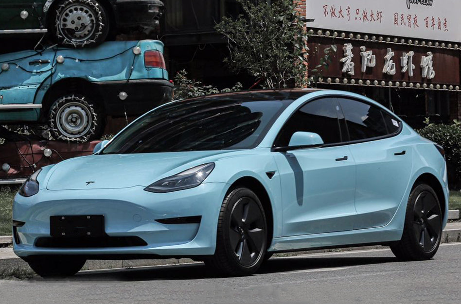 Mallcas™ Glossy Sea Breeze Blue Vinyl Wrap (PET Liner)