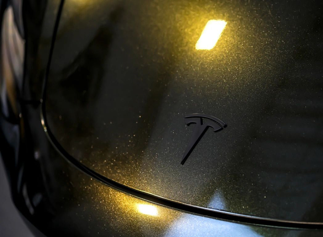 Mallcas™ Glossy Metallic Ghost Midnight Gold Vinyl Wrap (PET Liner)