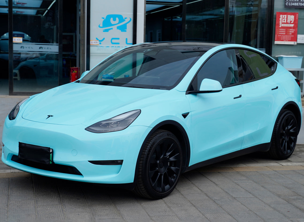 Mallcas™ Glossy Tanager Blue Vinyl Wrap (PET Liner)