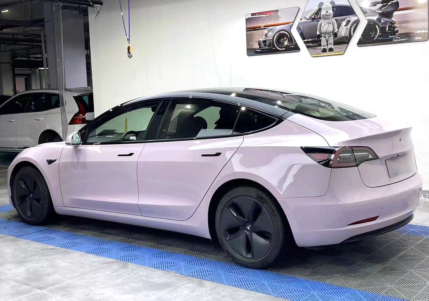 Mallcas™ Glossy Manta Purple Grey Vinyl Wrap (PET Liner)
