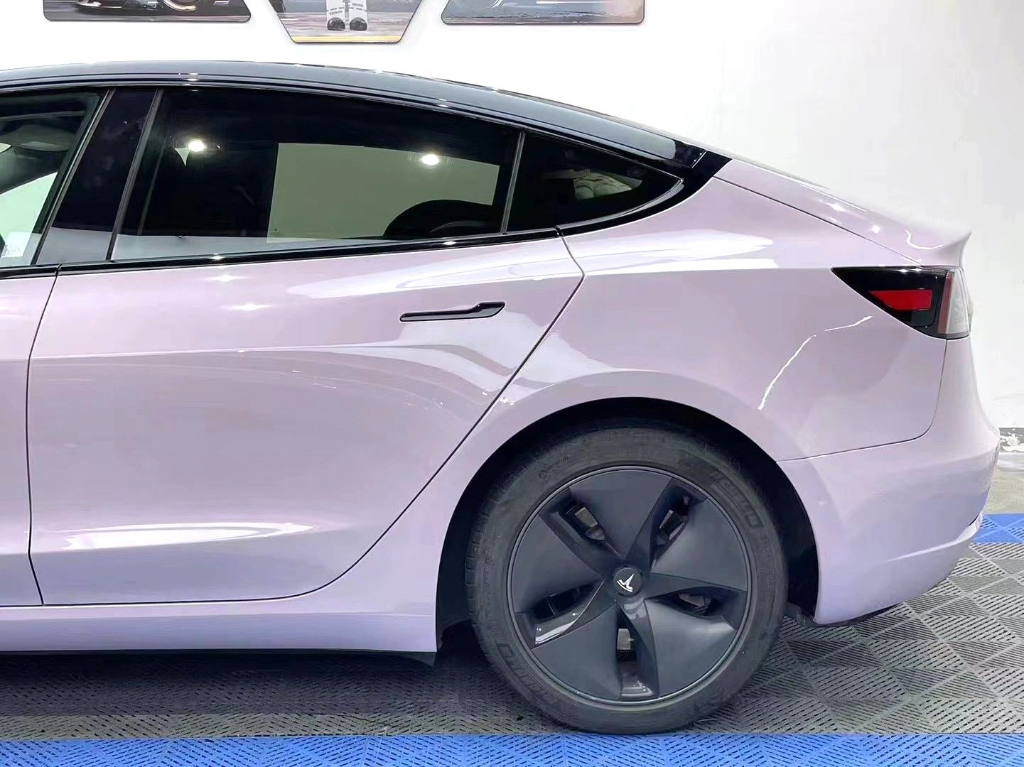 Mallcas™ Glossy Manta Purple Grey Vinyl Wrap (PET Liner)