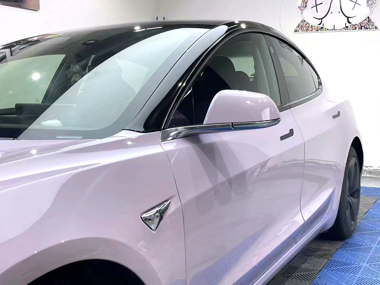 Mallcas™ Glossy Manta Purple Grey Vinyl Wrap (PET Liner)