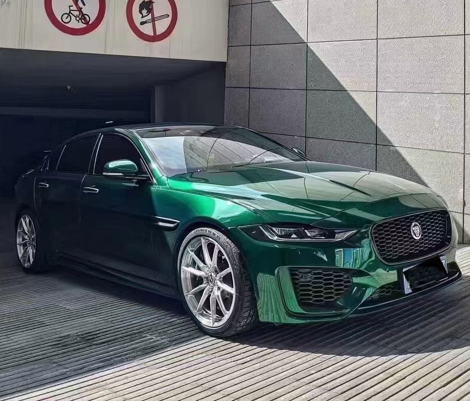 Mallcas™ Glossy Metallic Agate Green Vinyl Wrap (PET Liner)