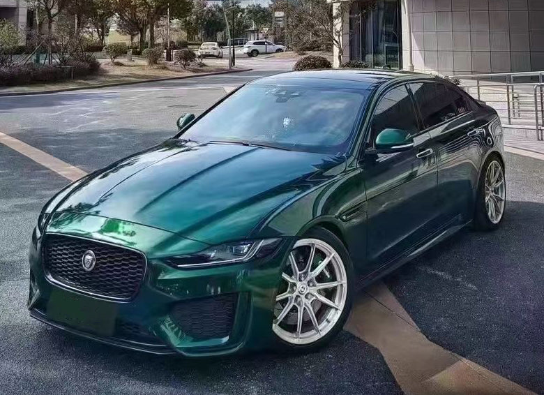 Mallcas™ Glossy Metallic Agate Green Vinyl Wrap (PET Liner)