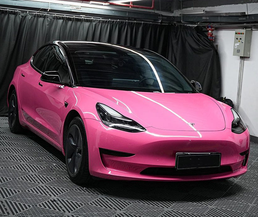 Mallcas™ Glossy Princess Pink Vinyl Wrap (PET Liner)