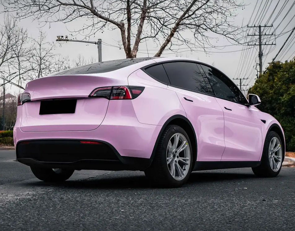 Mallcas™ Glossy Malus Spectabilis Pink Vinyl Wrap (PET Liner)
