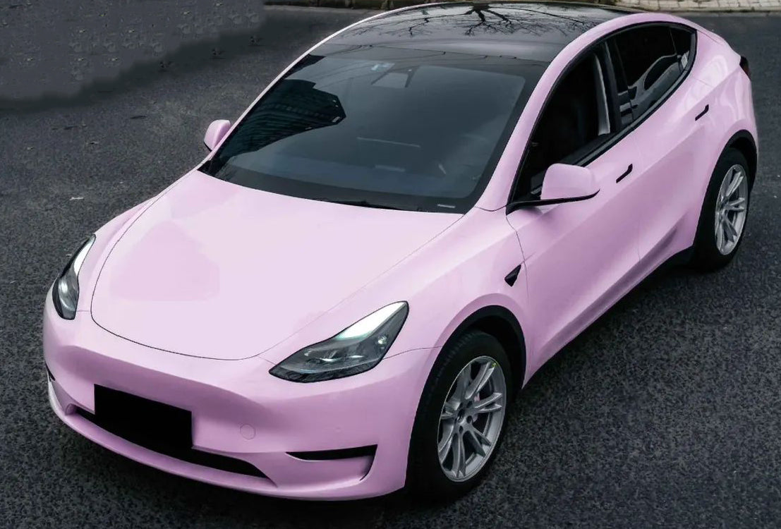 Mallcas™ Glossy Malus Spectabilis Pink Vinyl Wrap (PET Liner)