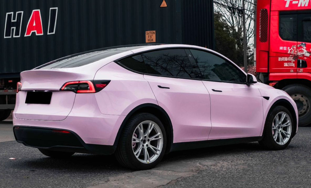 Mallcas™ Glossy Malus Spectabilis Pink Vinyl Wrap (PET Liner)