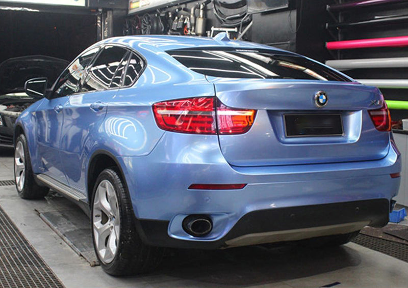 Mallcas™ Glossy Metallic Mist Blue Vinyl Wrap (PET Liner)