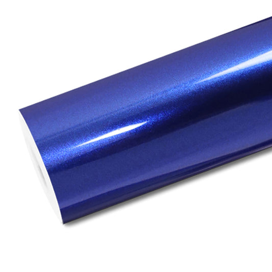 Mallcas™ Glossy Metallic Blueberry Vinyl Wrap (PET Liner)