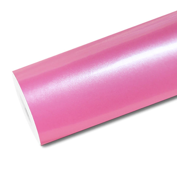 Mallcas™ Glossy Metallic Shell Pink Vinyl Wrap (PET Liner)