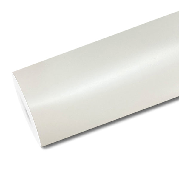 Mallcas™ Satin Creame White Vinyl Wrap (PET Liner)