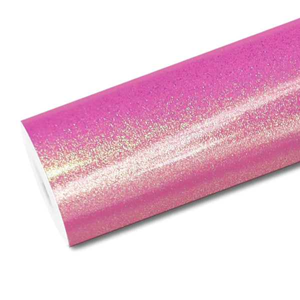 Mallcas™ Glossy Diamond Gold Pink Vinyl Wrap (PET Liner)