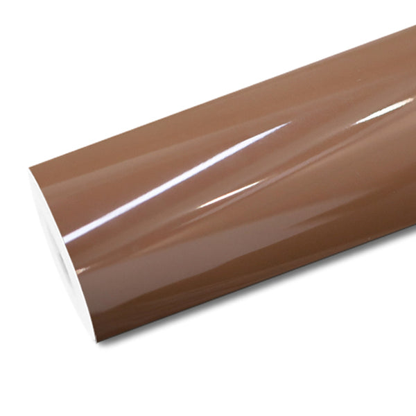 Mallcas™ Glossy Macchiato Brown Vinyl Wrap (PET Liner)
