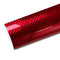 Mallcas™ Glossy Chrome Red Carbon Fiber Vinyl Wrap (PET Liner)