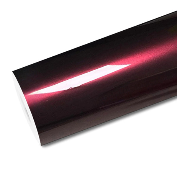 Mallcas™ Glossy Metallic Copper Red Vinyl Wrap (PET Liner)