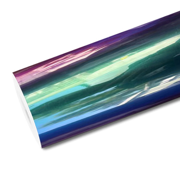 Mallcas™ Ultra Chamelelon Spectrum Glossy Jungle Purple Green Vinyl Wrap (PET Liner)