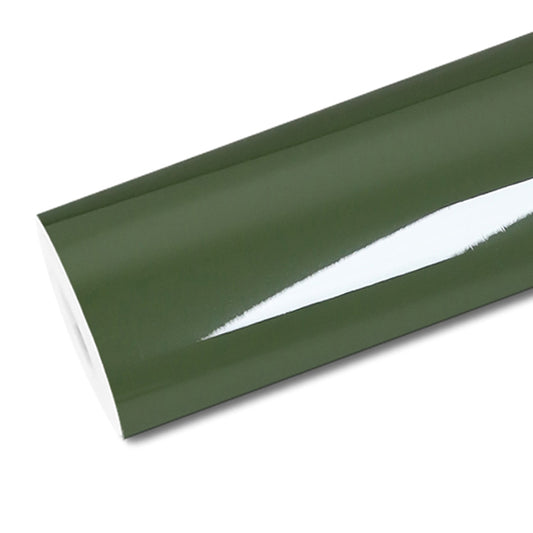 Mallcas™ Glossy Military Green Vinyl Wrap (PET Liner)