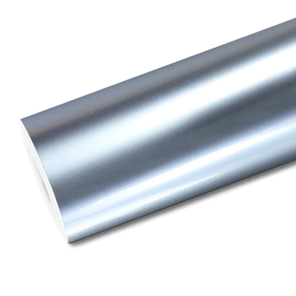 Mallcas™ Glossy Metallic Light Steel Blue Vinyl Wrap (PET Liner)