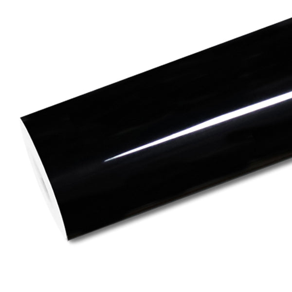 Mallcas™ Glossy Repaired Black Vinyl Wrap (PET Liner)