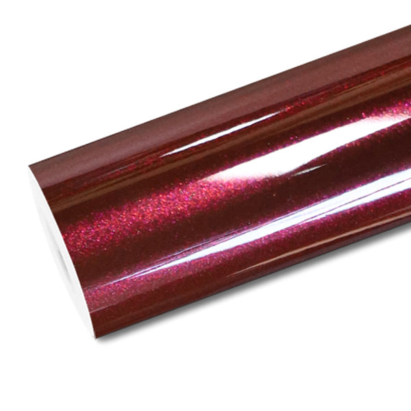 Mallcas™ Glossy Metallic Wine Red Vinyl Wrap (PET Liner)