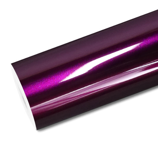 Mallcas™ Glossy Metallic Glass Tower Purple Vinyl Wrap (PET Liner)