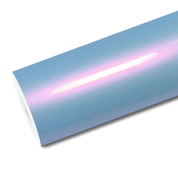 Mallcas™ Glossy Color Shift Pearl Chameleon Blue Vinyl Wrap (PET Liner)