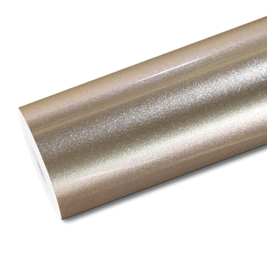 Mallcas™ Glossy Metallic Champaign Dark Gold Vinyl Wrap (PET Liner)