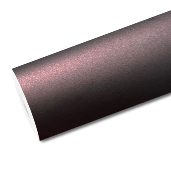 Mallcas™ Matte Metallic Black Red Vinyl Wrap (PET Liner)