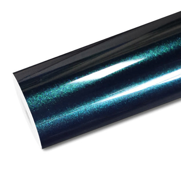 Mallcas™ Glossy Metallic Qianshan Green Vinyl Wrap (PET Liner)