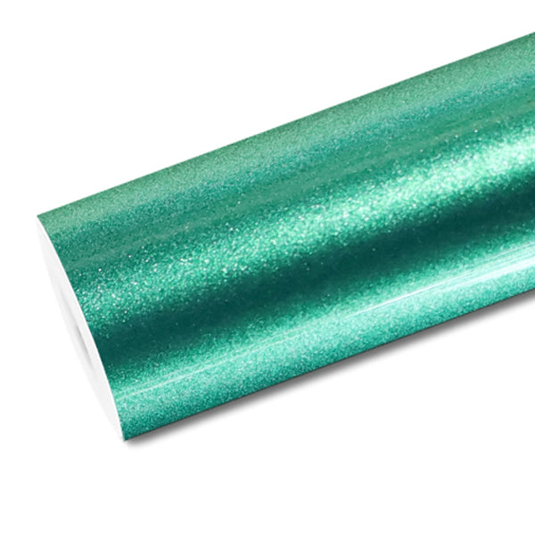 Mallcas™ Glossy Metallic Emerald Green Vinyl Wrap (PET Liner)