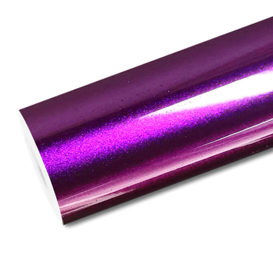 Mallcas™ Glossy Metallic Grape Purple Vinyl Wrap (PET Liner)