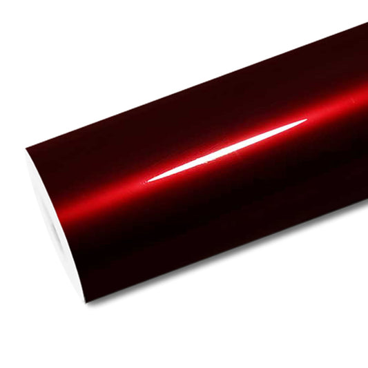 Mallcas™ Glossy Liquid Metallic Dragon Blood Red Vinyl Wrap (PET Liner)