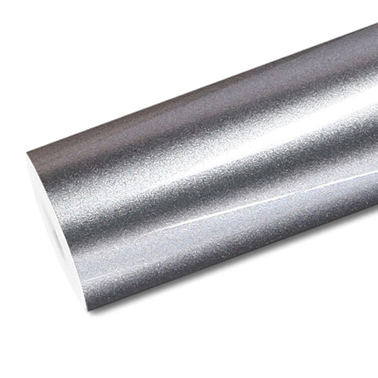 Mallcas™ Glossy Metallic GT Silver Vinyl Wrap (PET Liner)