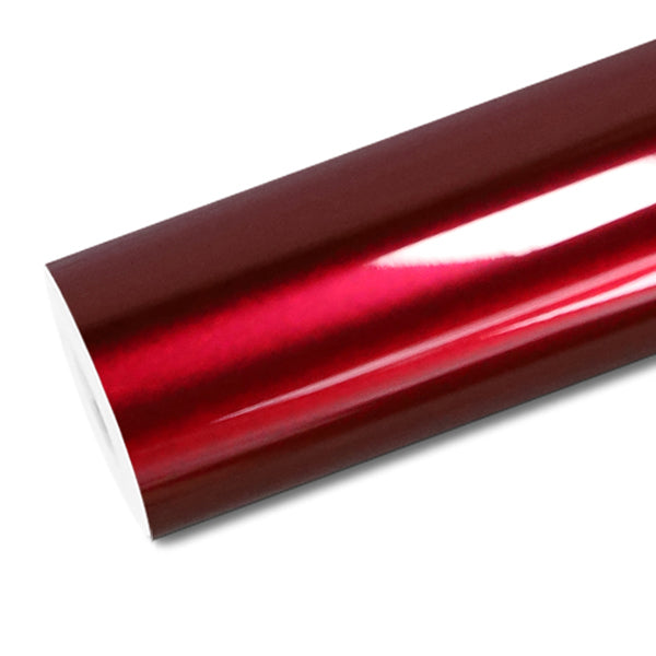 Mallcas™ Glossy Metallic Rupee Red Vinyl Wrap (PET Liner)