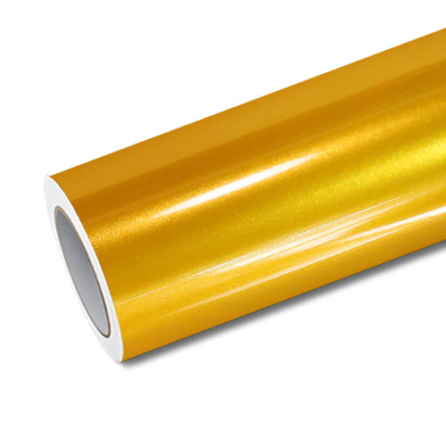 Mallcas™ Glossy Metallic Yellow Vinyl Wrap