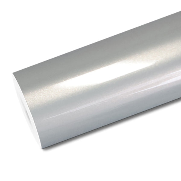 Mallcas™ Glossy Metallic Martin Silver Grey Vinyl Wrap (PET Liner)