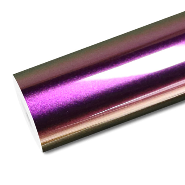 Mallcas™ Ultra Gloss Chamelelon Colorful Purple Gold Vinyl Wrap (PET Liner)