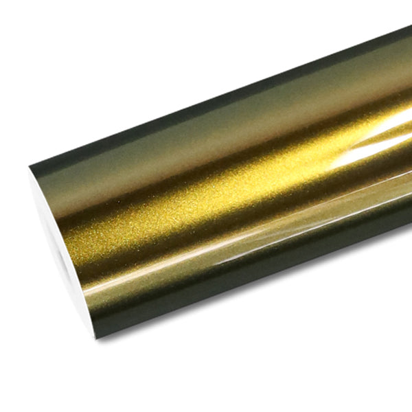 Mallcas™ Ultra Gloss Chamelelon Golden Green Vinyl Wrap (PET Liner)