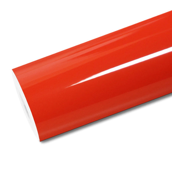 Mallcas™ Glossy Reddish Orange Vinyl Wrap (PET Liner)