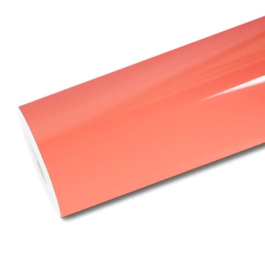 Mallcas™ Glossy Coral Orange Vinyl Wrap (PET Liner)