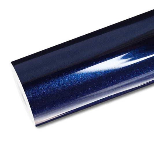 Mallcas™ Glossy Metallic Navarre Blue Vinyl Wrap (PET Liner)