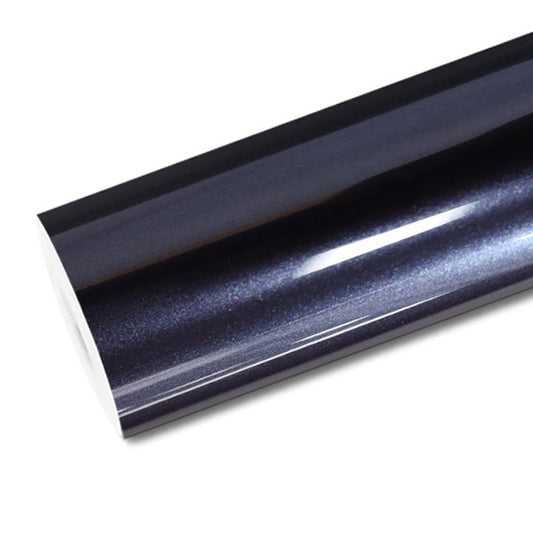 Mallcas™ Glossy Metallic Grey Blue Vinyl Wrap (PET Liner)