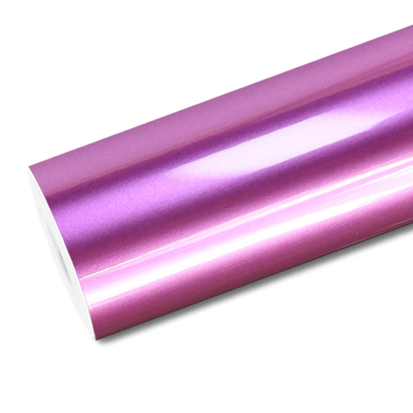 Mallcas™ Ultra Gloss Paint Metallic Pink Vinyl Wrap (PET Liner)