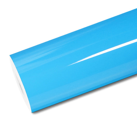 Mallcas™ Glossy Ice Cream Blue Vinyl Wrap (PET Liner)